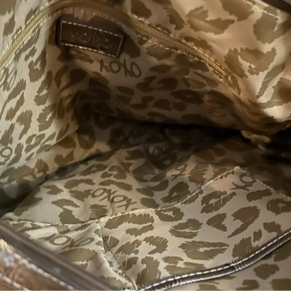 XOXO‎ Women's Satchel Handbag Dark Cognac with Heart Charm